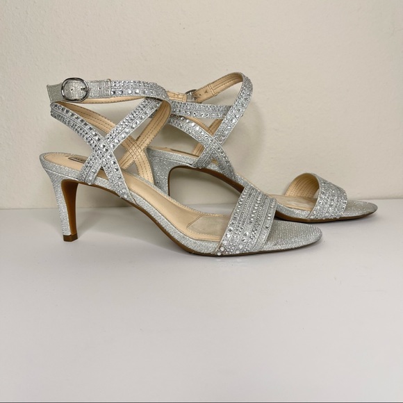 Alex Marie | Shoes | Alex Marie Parlyn Glitter Rhinestone Ankle Strap Strappy Sandals Size 9 